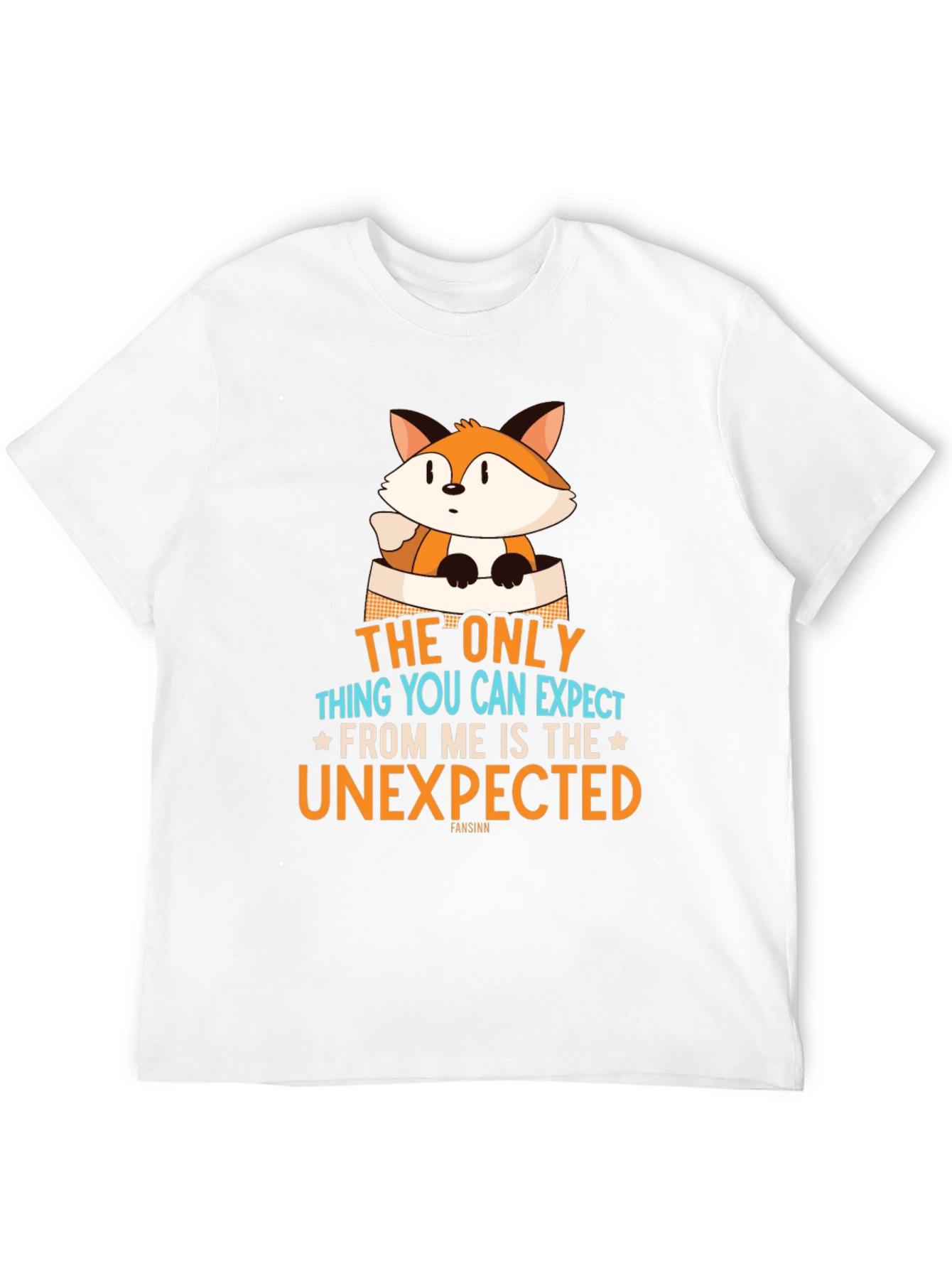 Black Unexpected Fox Graphic Tee - Men's Black T-Shirt view 12