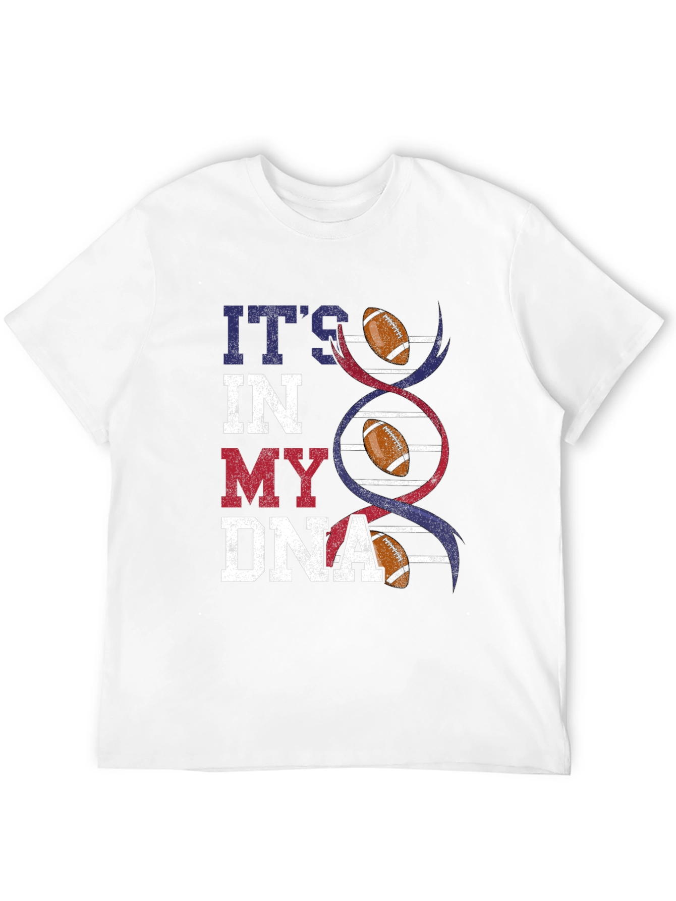 Black Football DNA Graphic T-Shirt view 12