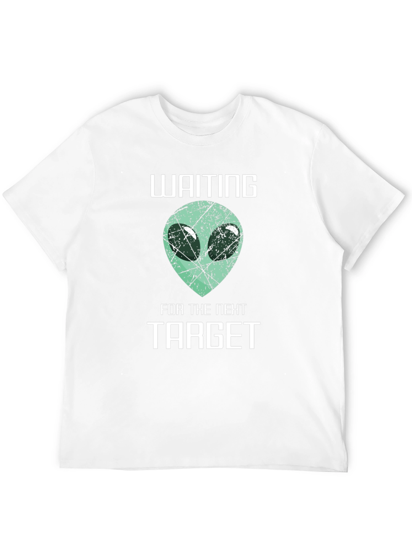 Black Waiting For The Next Target Alien Graphic T-Shirt view 12