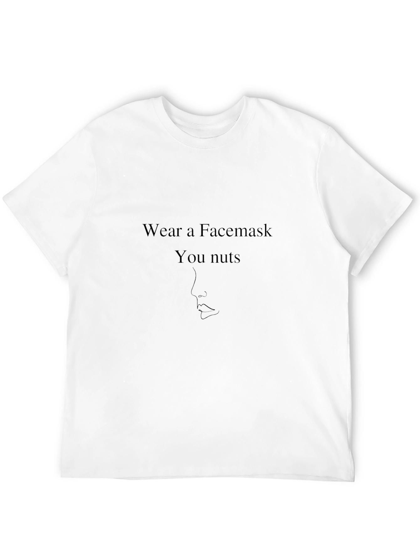 Black Wear a Facemask Funny T-Shirt view 12