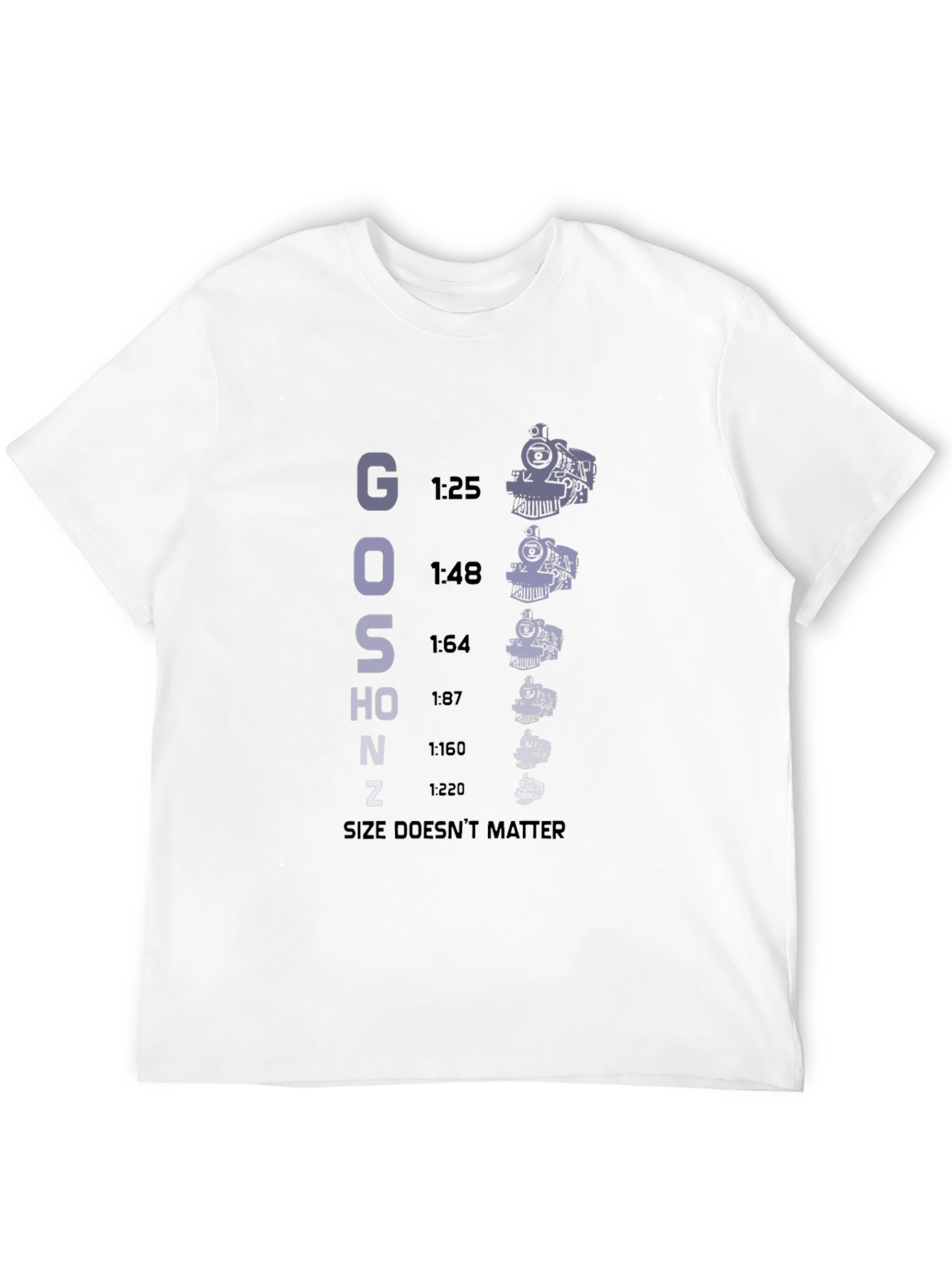 Black Train Size Doesn't Matter T-Shirt view 12