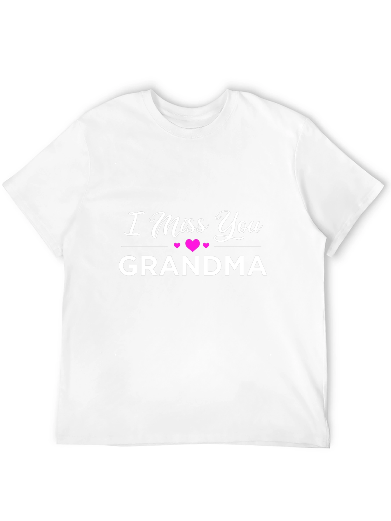 Black I Miss You Grandma Black T-Shirt view 12