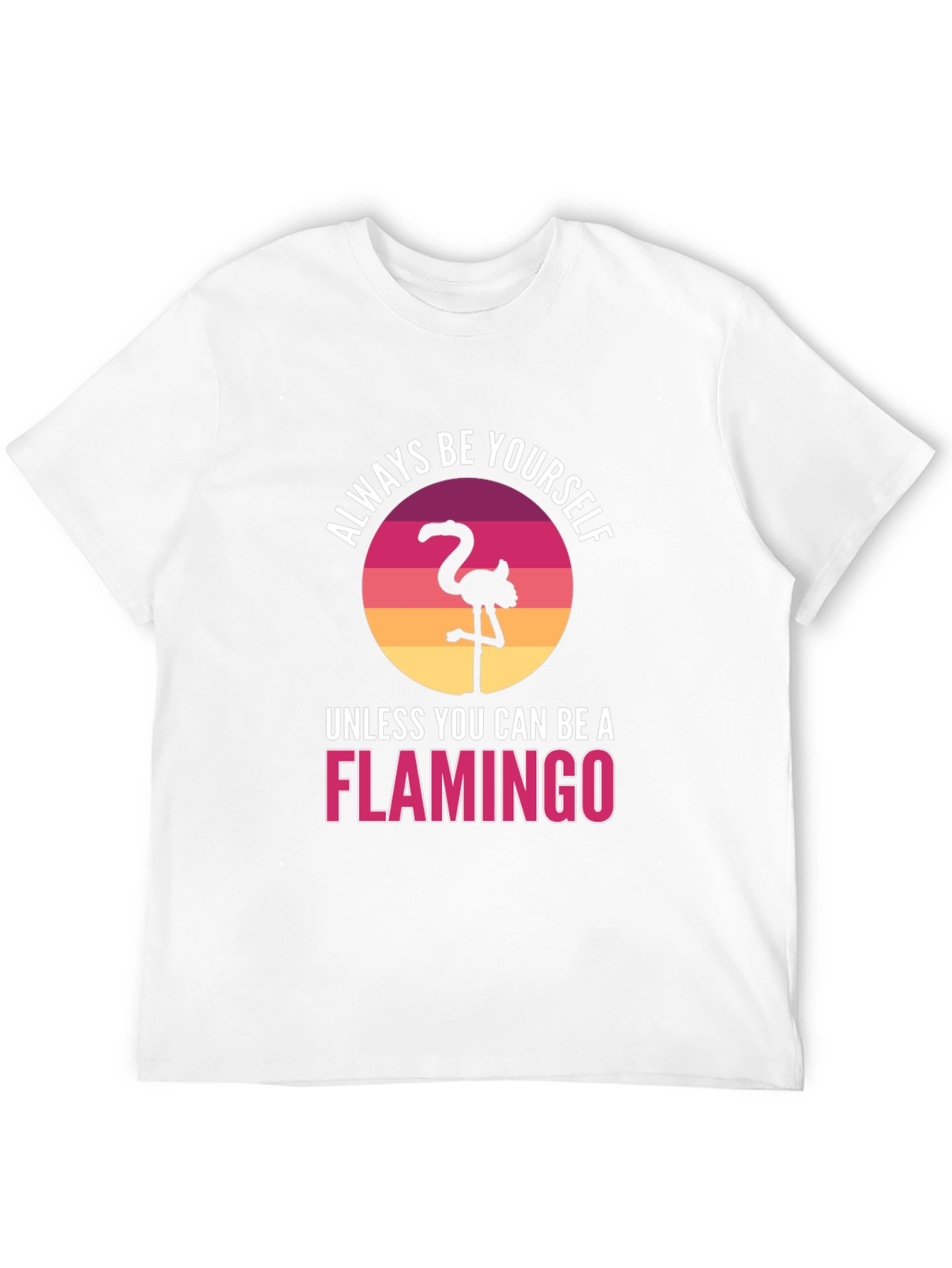 Black Always Be Yourself Flamingo T-Shirt view 12