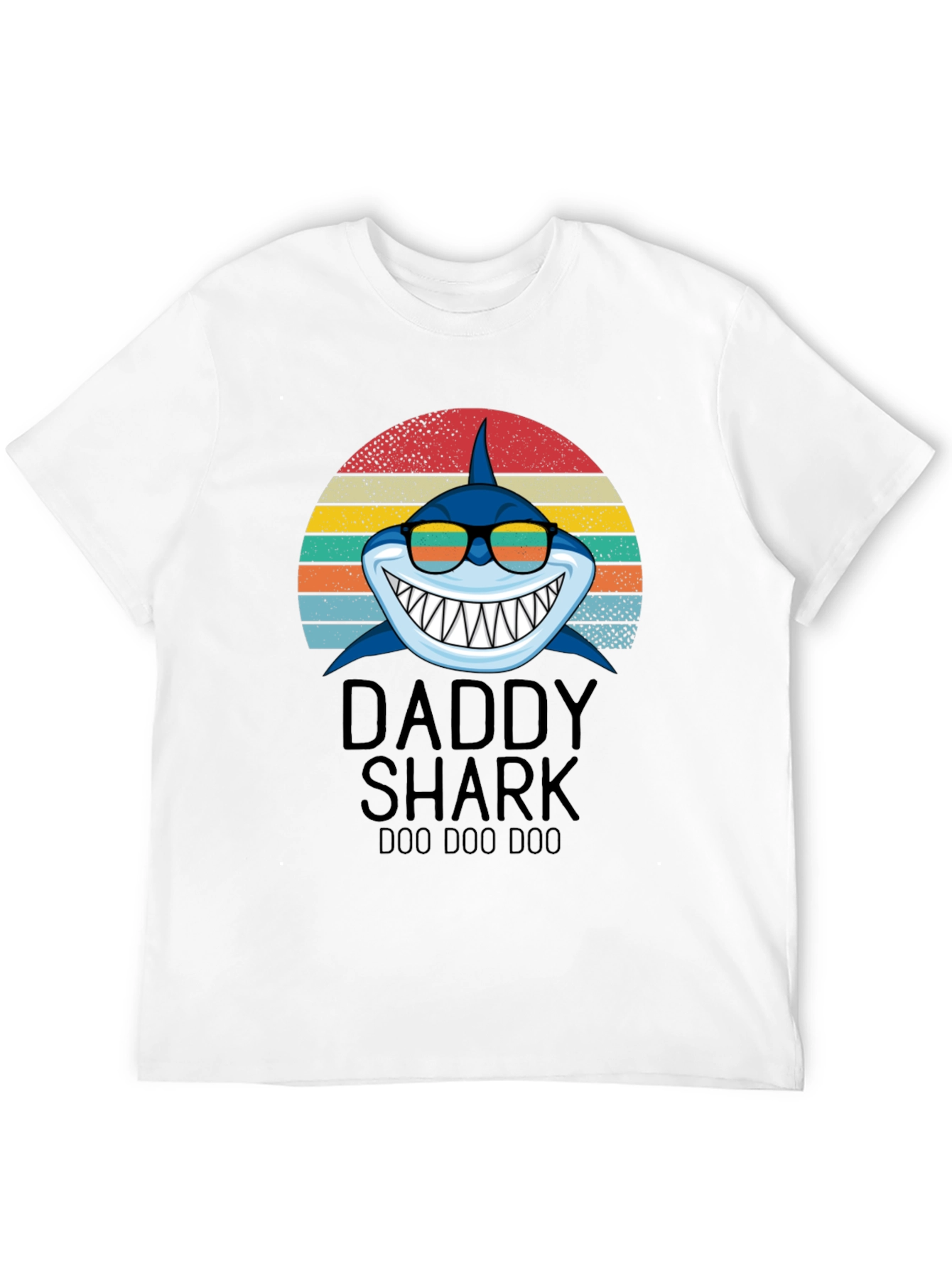 Black Daddy Shark Graphic T-Shirt view 12
