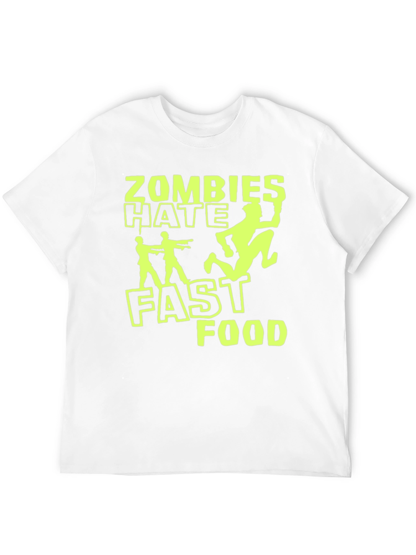 Black Zombies Hate Fast Food Graphic T-Shirt - Black view 12
