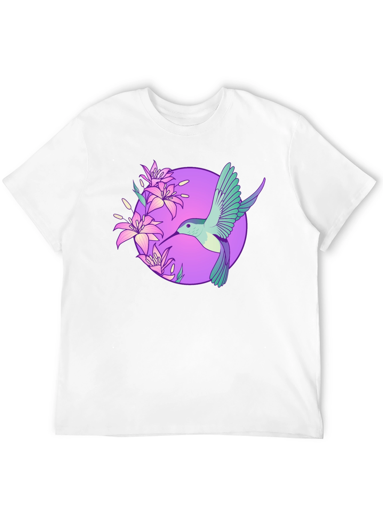 Black Hummingbird Floral T-Shirt - Black view 12