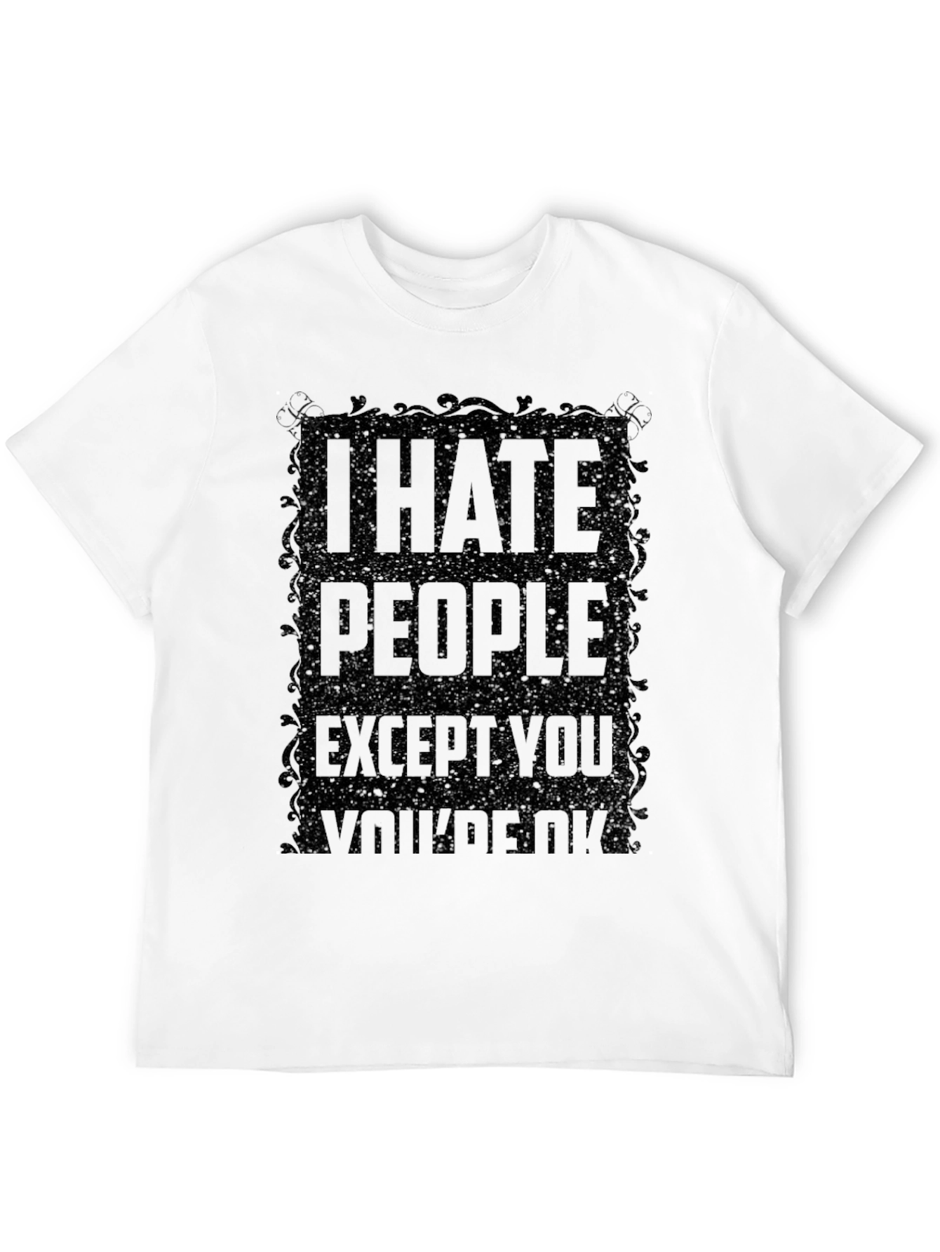 Black I Hate People T-Shirt - Sarcastic Humor Tee view 12