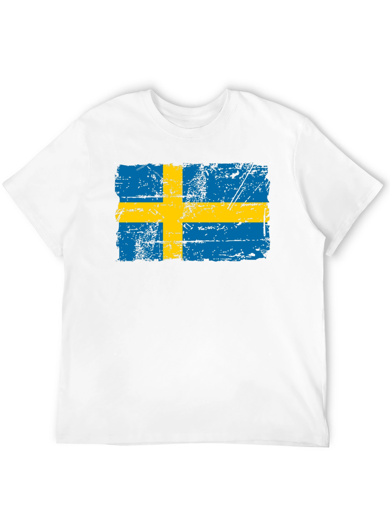 Black Sweden Flag Distressed T-Shirt view 12