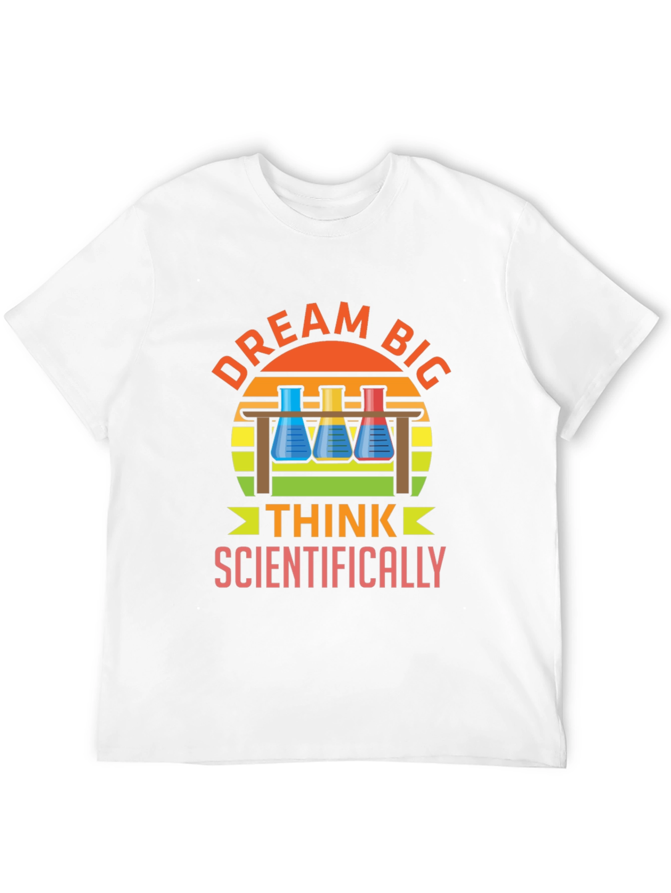 Black Dream Big Think Scientifically T-Shirt view 12
