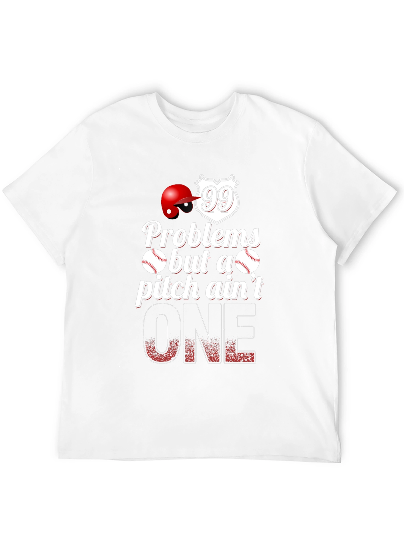 Black Baseball Problems Pitch Ain't One T-Shirt view 12