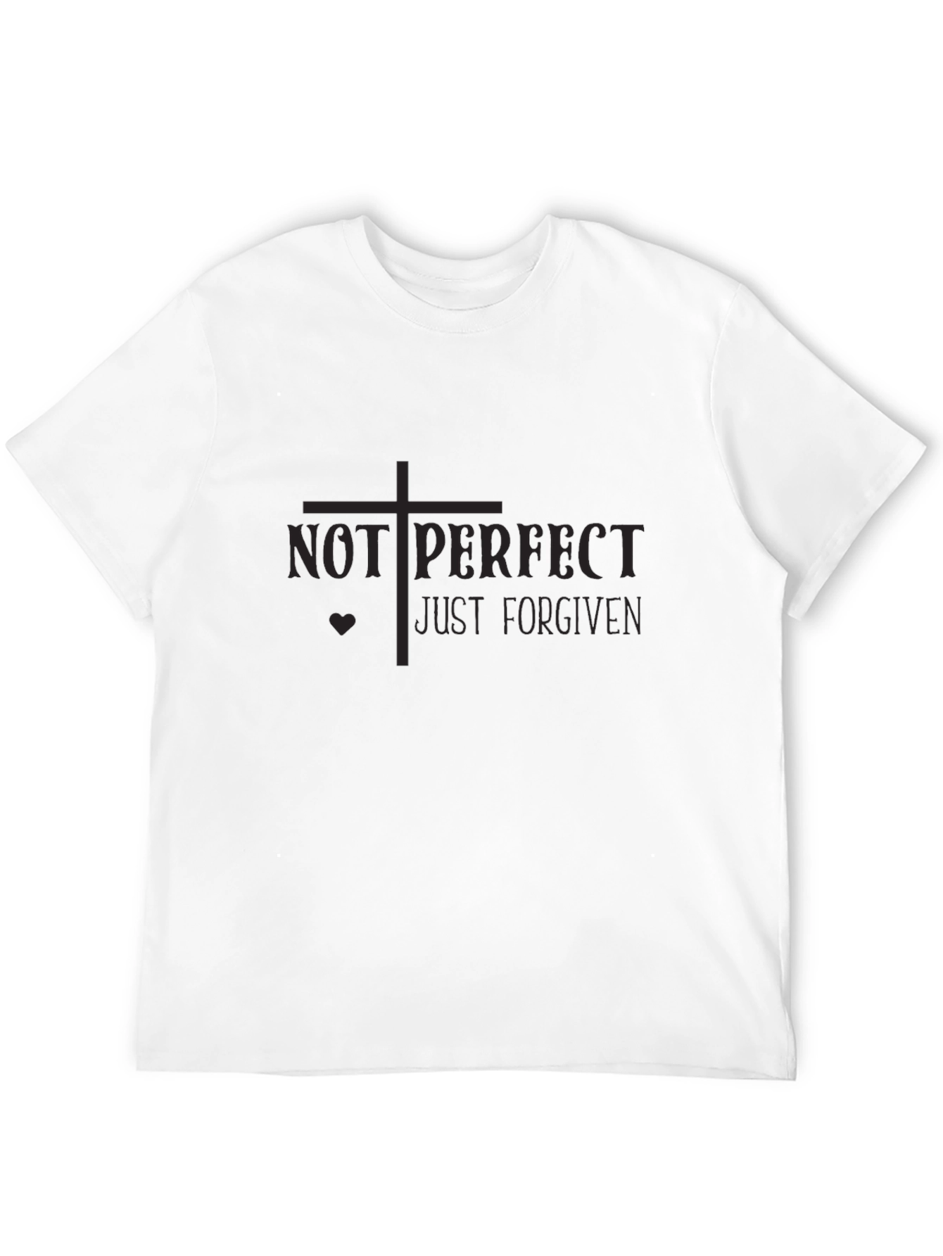 Black Not Perfect Just Forgiven Black T-Shirt view 12