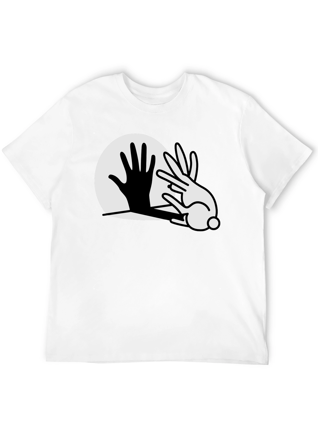 Black Rabbit Shadow Play Graphic T-Shirt - Black view 12