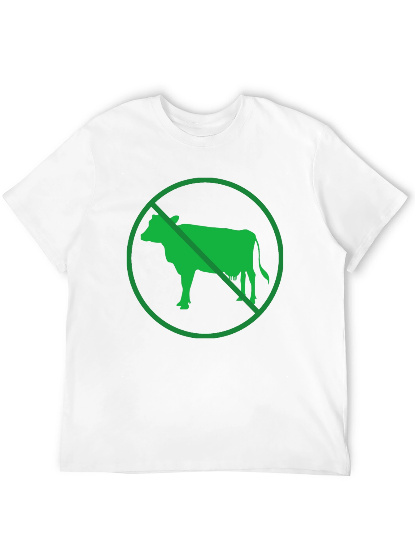 Vegan T-Shirt - No Cow Symbol Graphic Tee - 12
