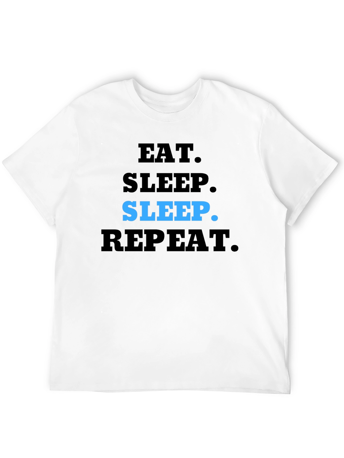 Black Eat Sleep Repeat T-Shirt - Black Casual Tee view 12
