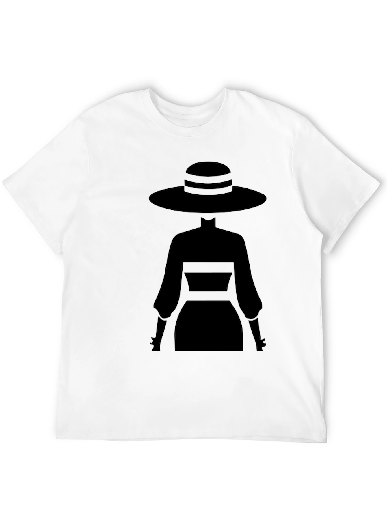 Black Elegant Silhouette Tee - Mystery Woman Style view 12