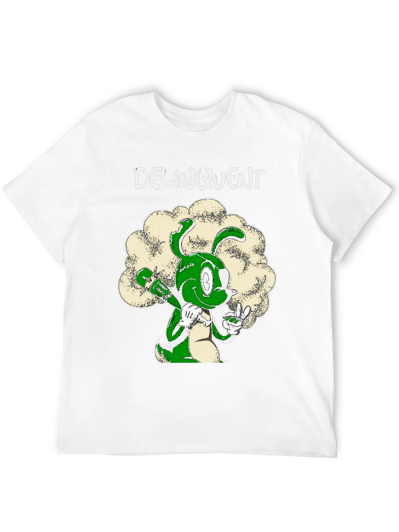 Black Delinquent Bunny T-Shirt - Graphic Tee view 12