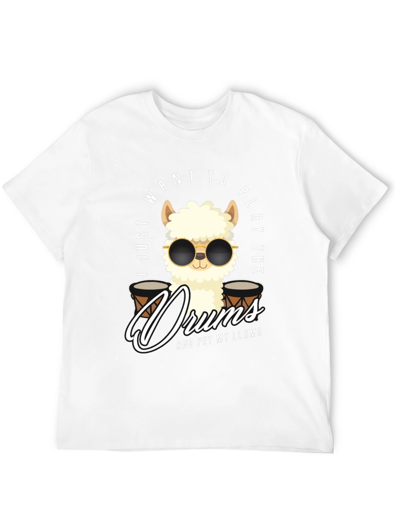 Black Play Drums Llama T-Shirt Funny Pet My Llama Tee view 12