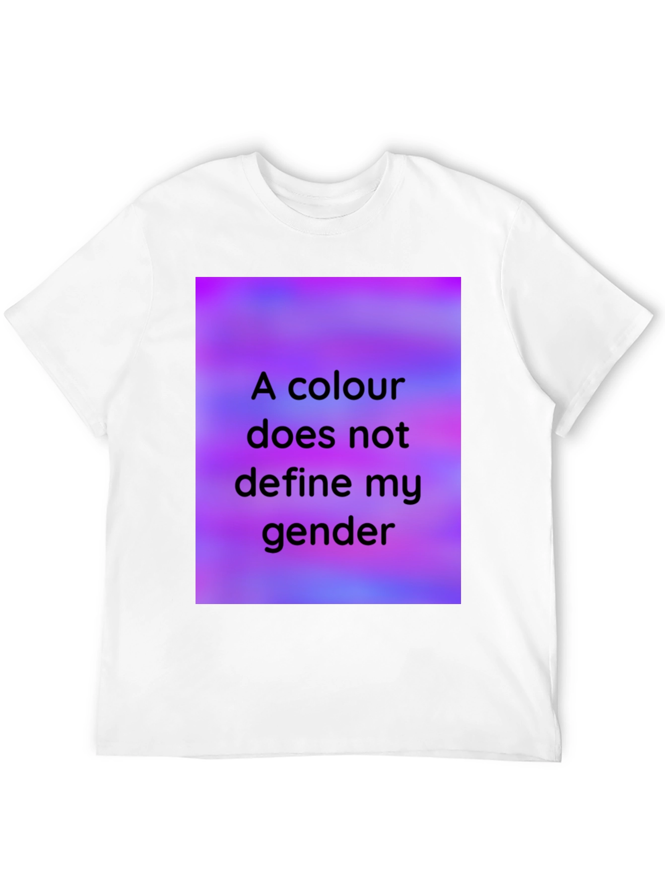 Black Colour Doesn't Define Gender Black T-Shirt view 12