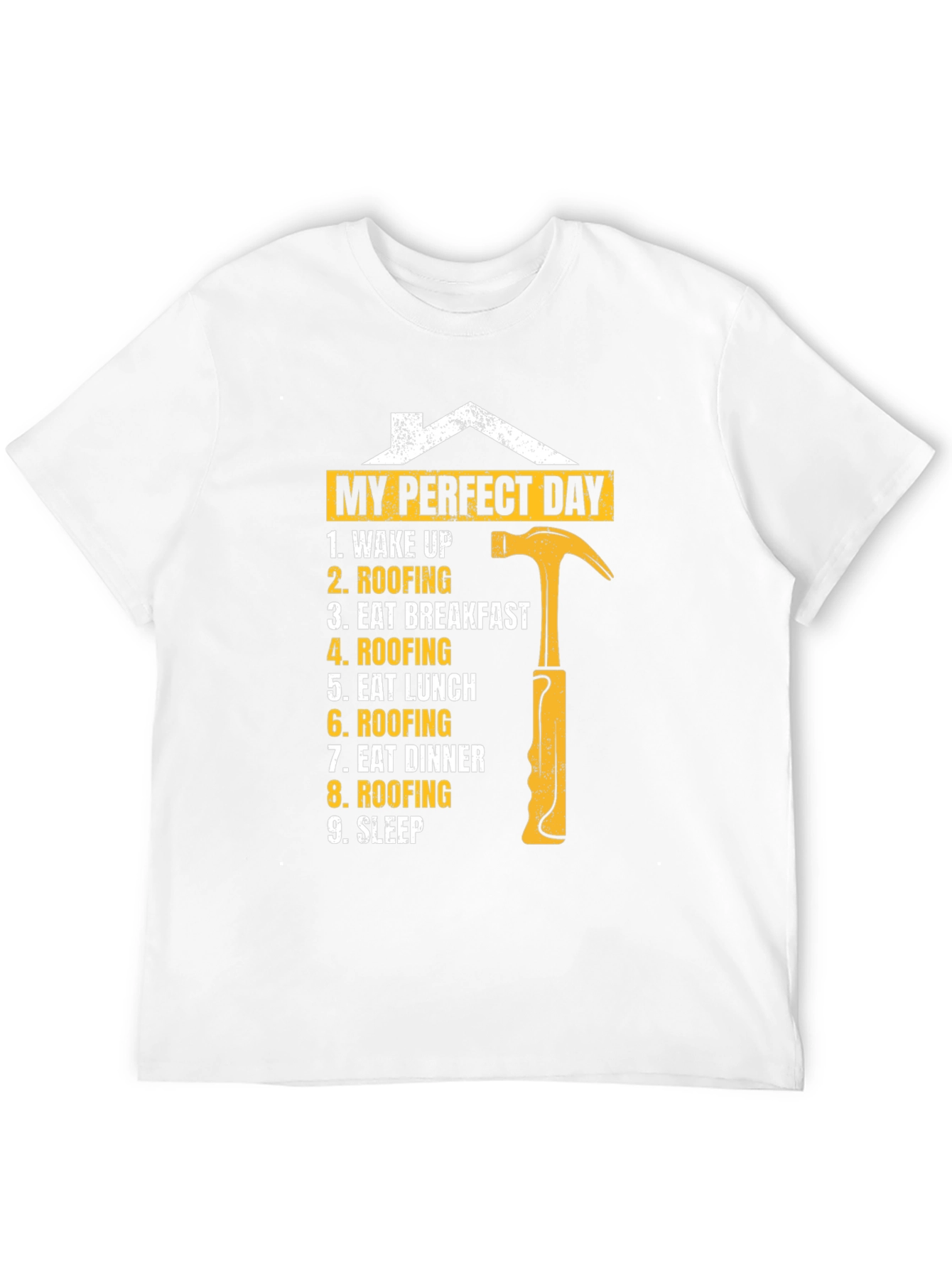Black Roofer's Perfect Day T-Shirt - Construction Worker Gift view 12