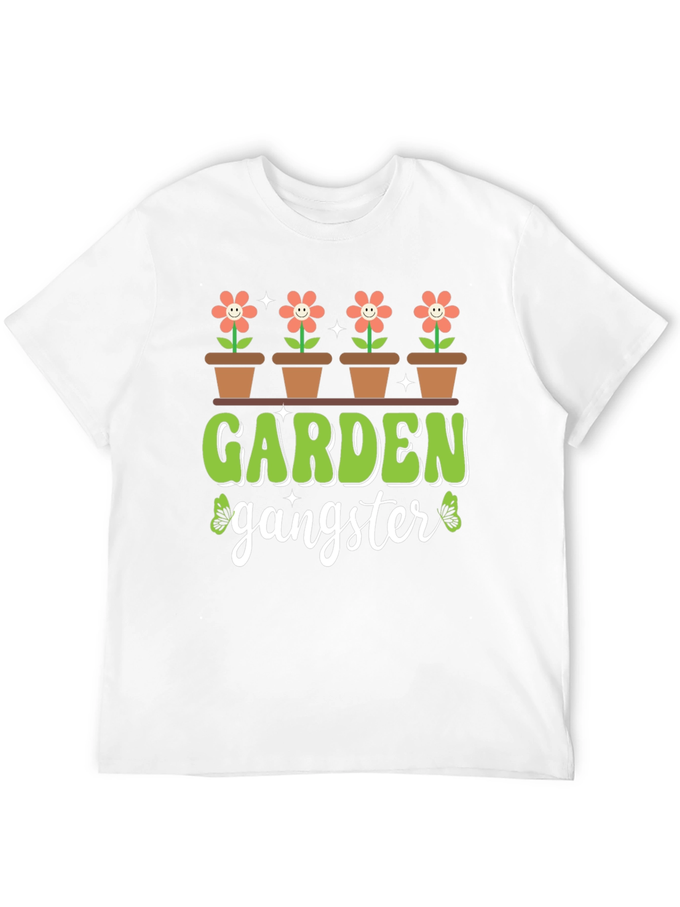 Black Garden Gangster T-Shirt - Floral Design view 12