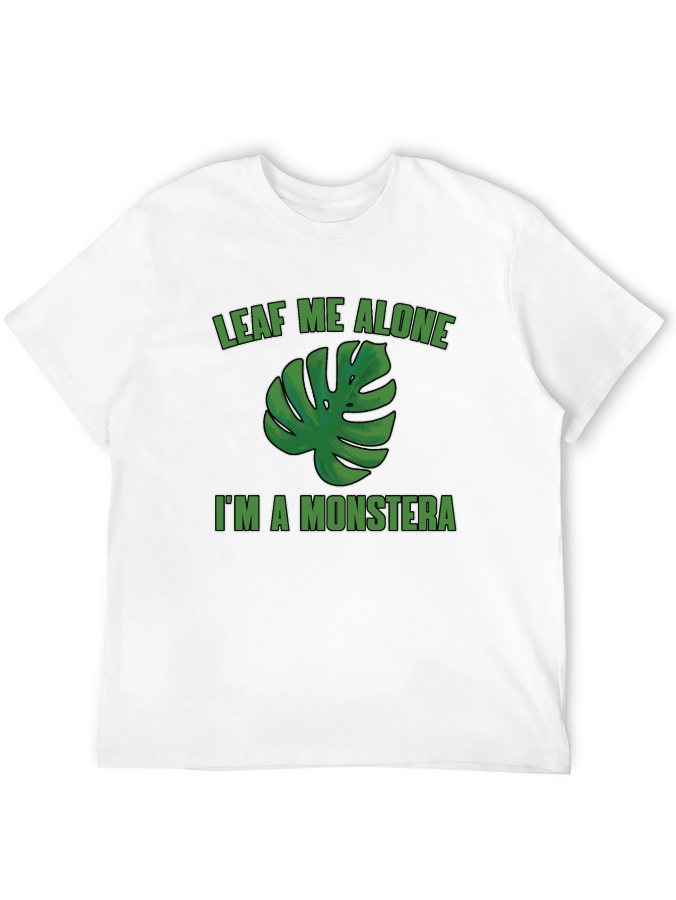 Black Leaf Me Alone Monstera Graphic T-Shirt view 12
