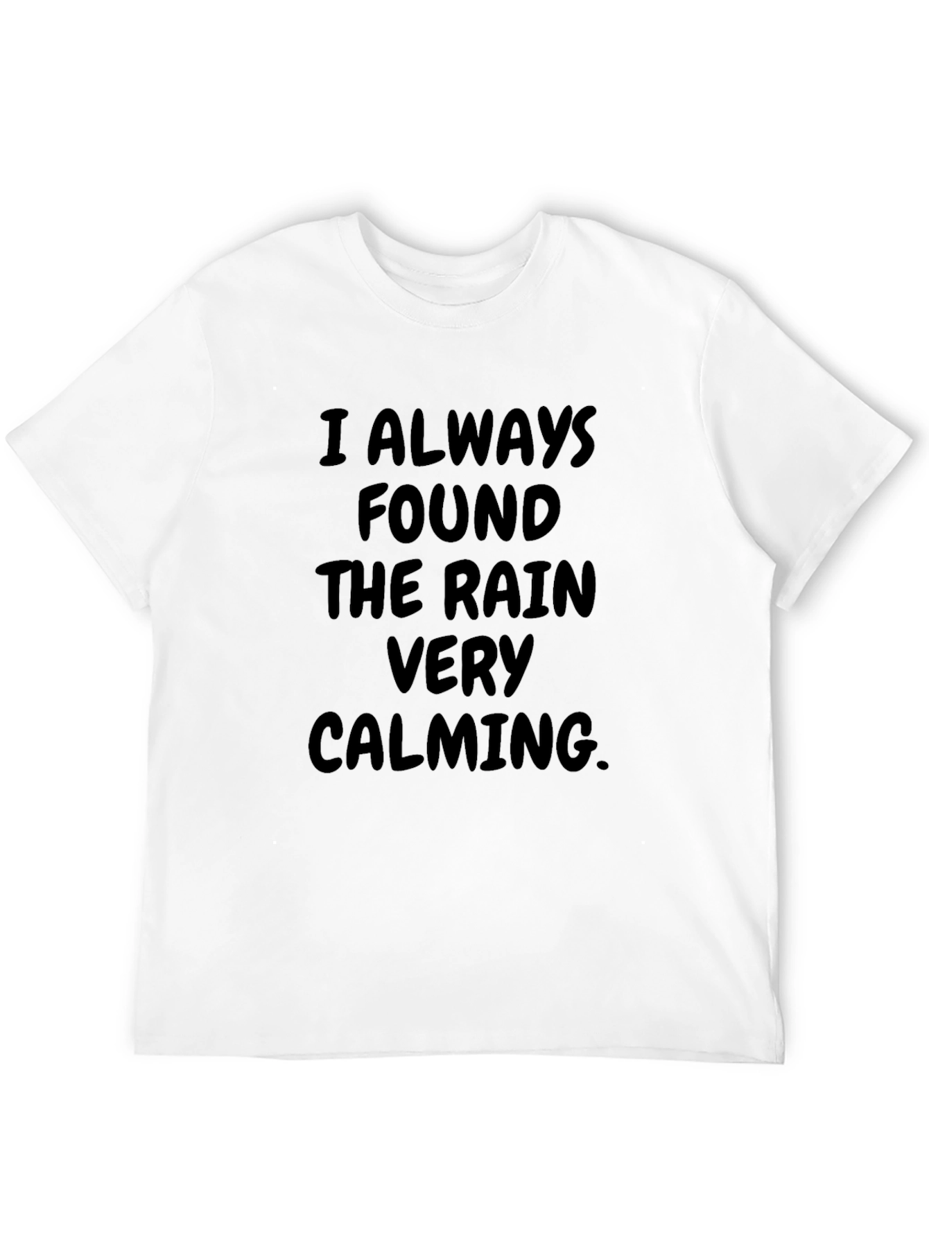 Black Rain Calming T-Shirt - Soft & Comfortable Black Tee view 12