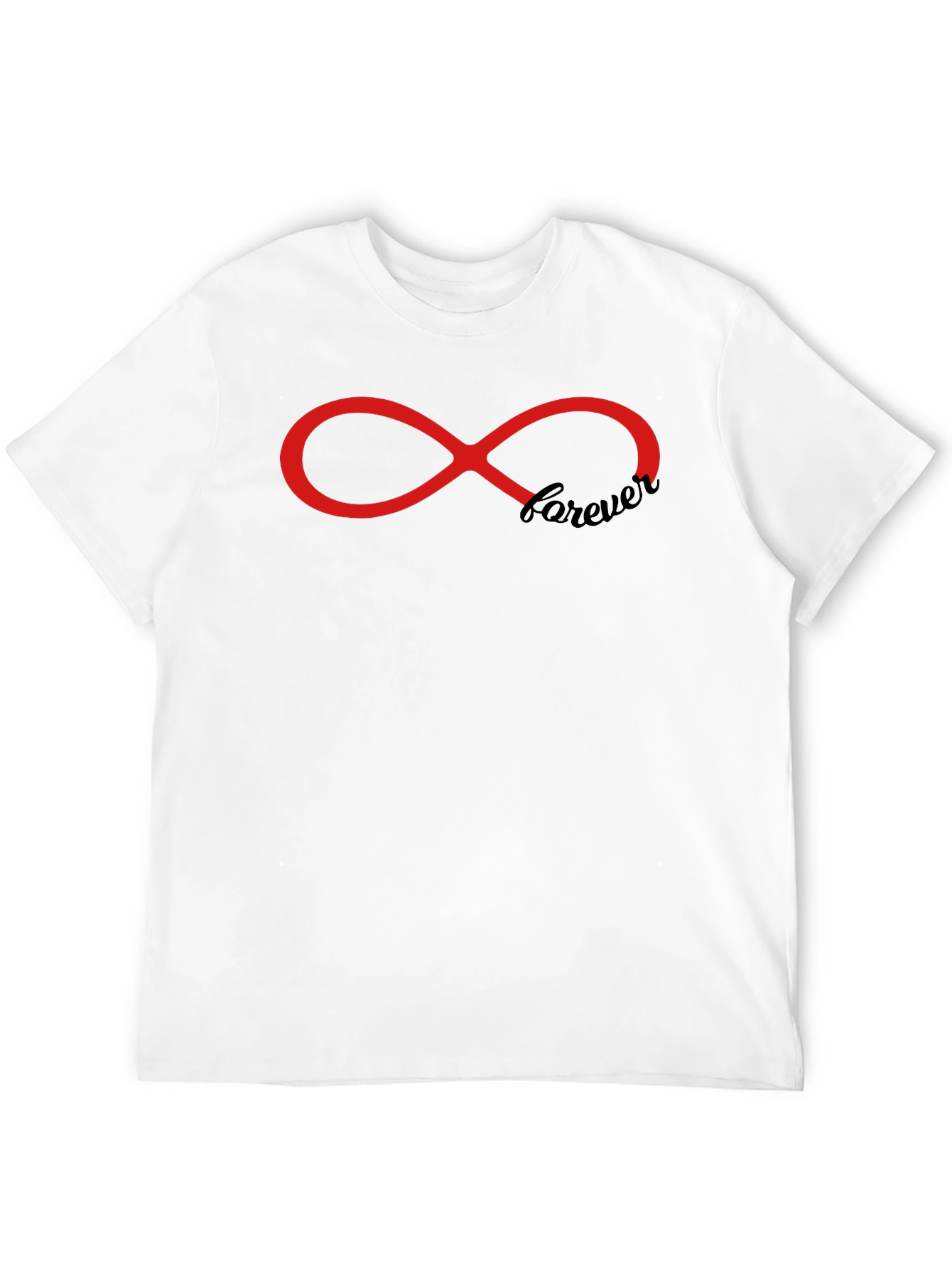 Black Forever Infinity Symbol Graphic Print T-Shirt - Unisex view 12