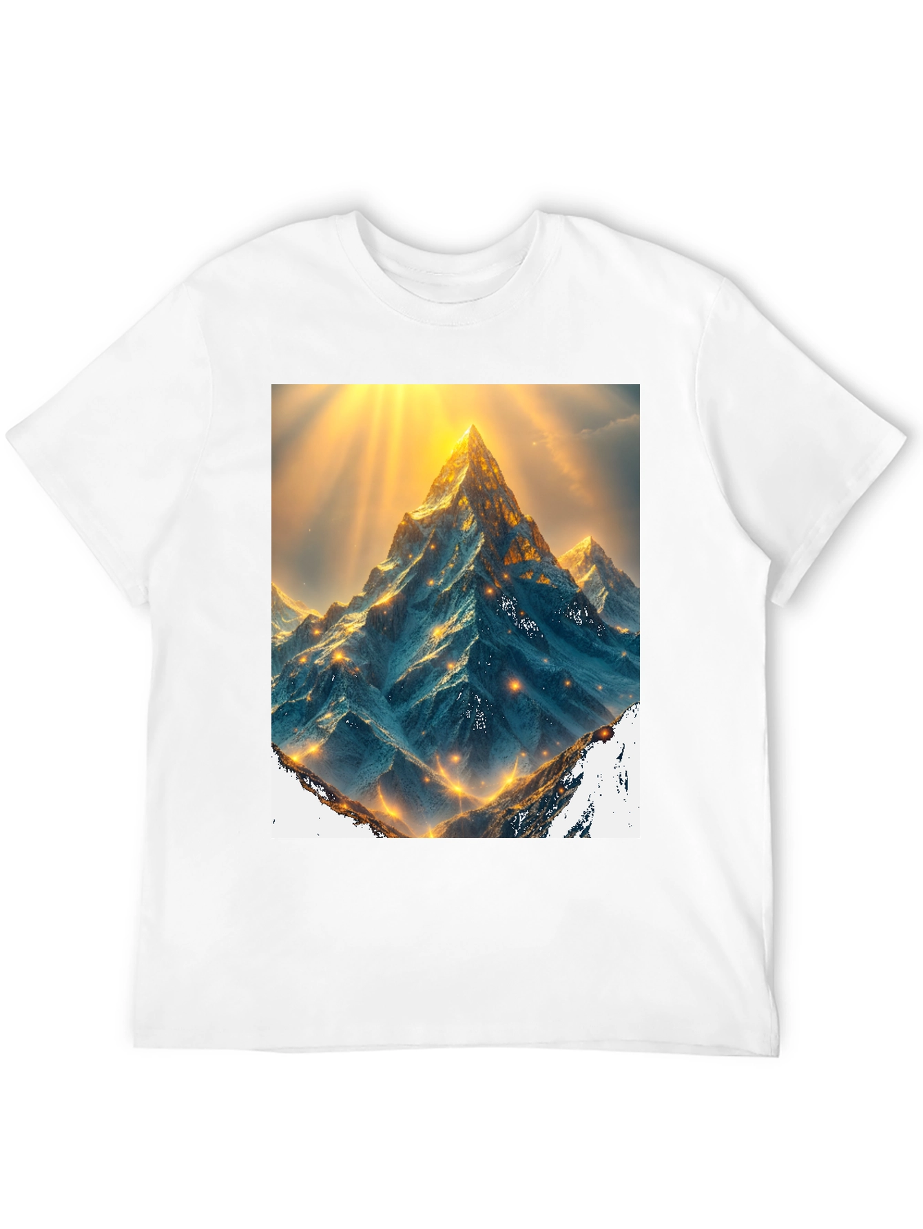 Black Mountain Peak Graphic Tee - Black Cotton Blend view 12
