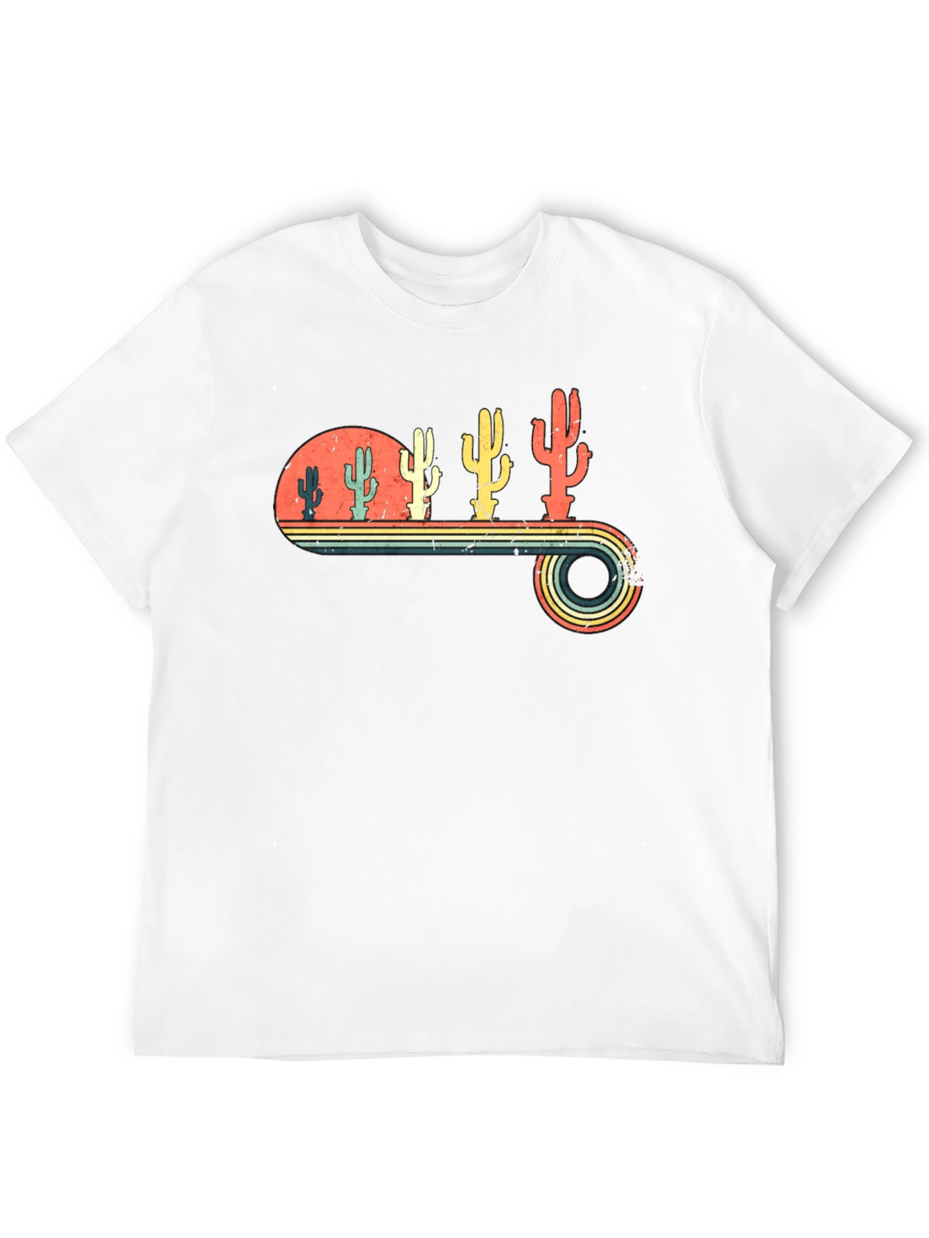 Black Retro Cactus T-Shirt view 12