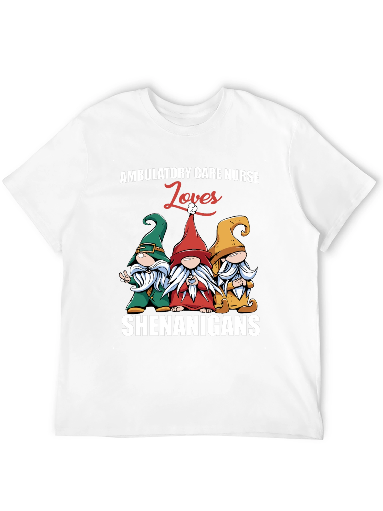 Black Ambulatory Care Nurse Loves Shenanigans T-Shirt view 12