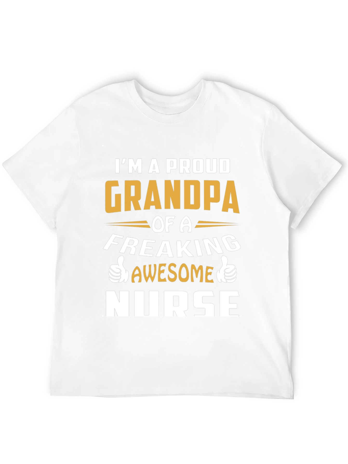Black Proud Grandpa of an Awesome Nurse T-Shirt view 12