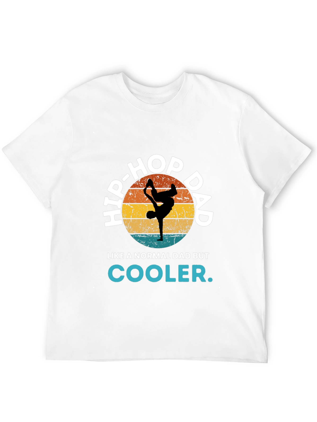 Black Hip-Hop Dad T-Shirt - Cool Dad Tee view 12