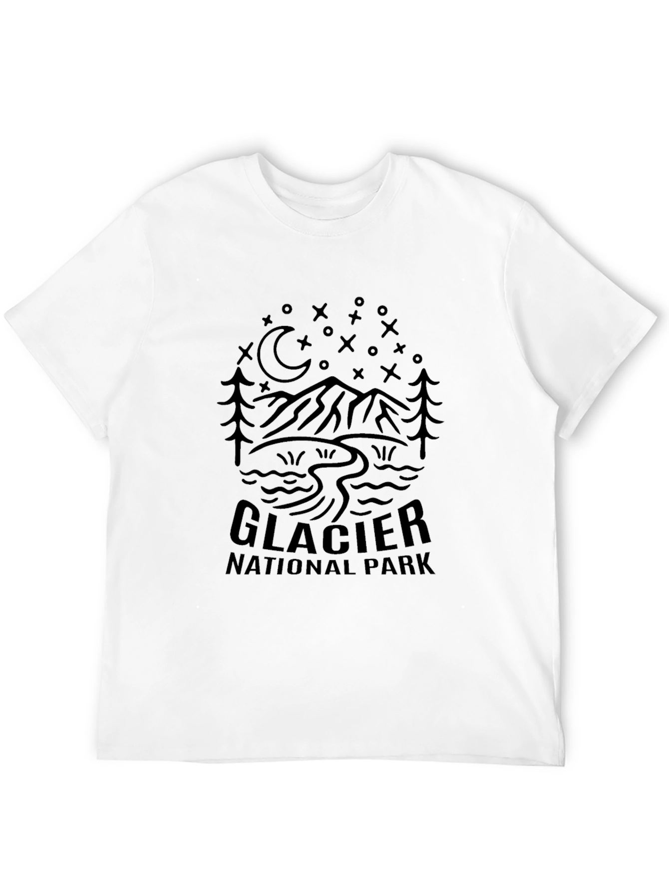 Black Glacier National Park Black T-Shirt view 12
