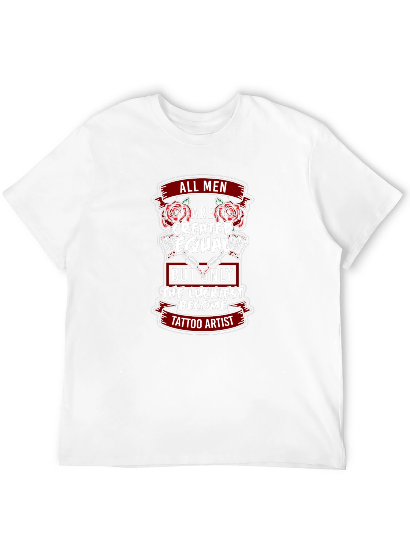 Black Tattoo Artist T-Shirt - All Men Are Created Equal view 12