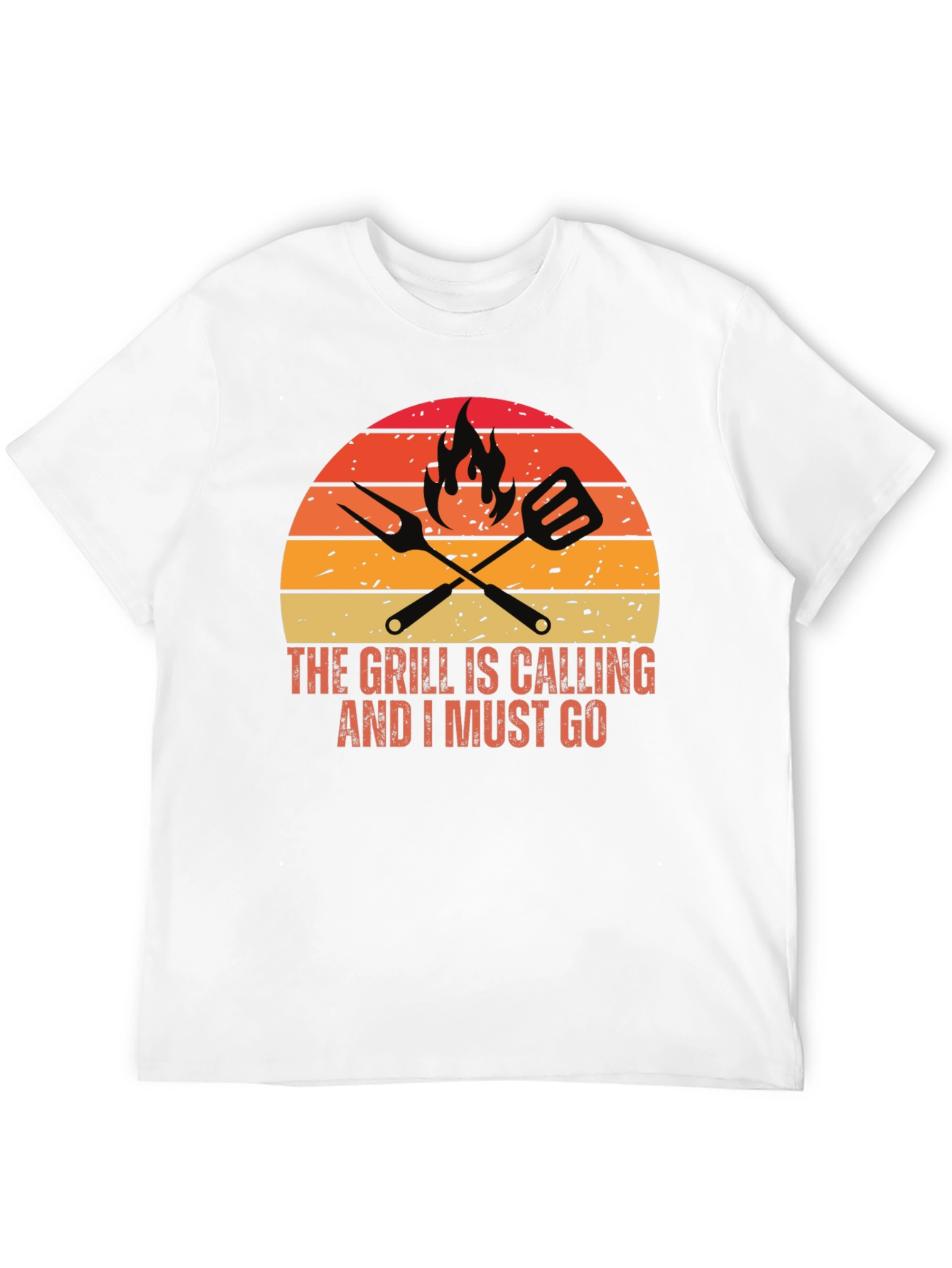 Black The Grill is Calling T-Shirt view 12