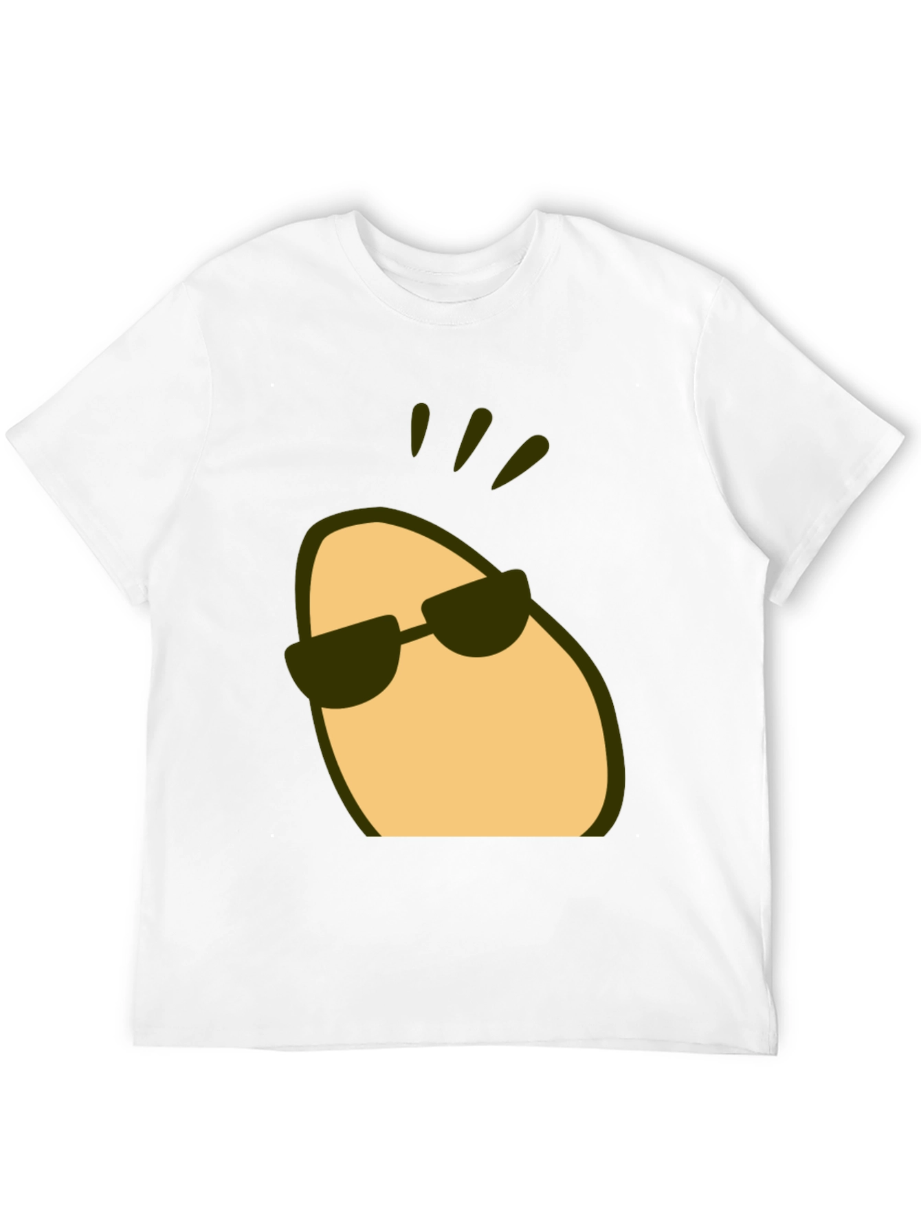 Black Cool Potato Tee - Funny Cartoon Graphic T-Shirt view 12