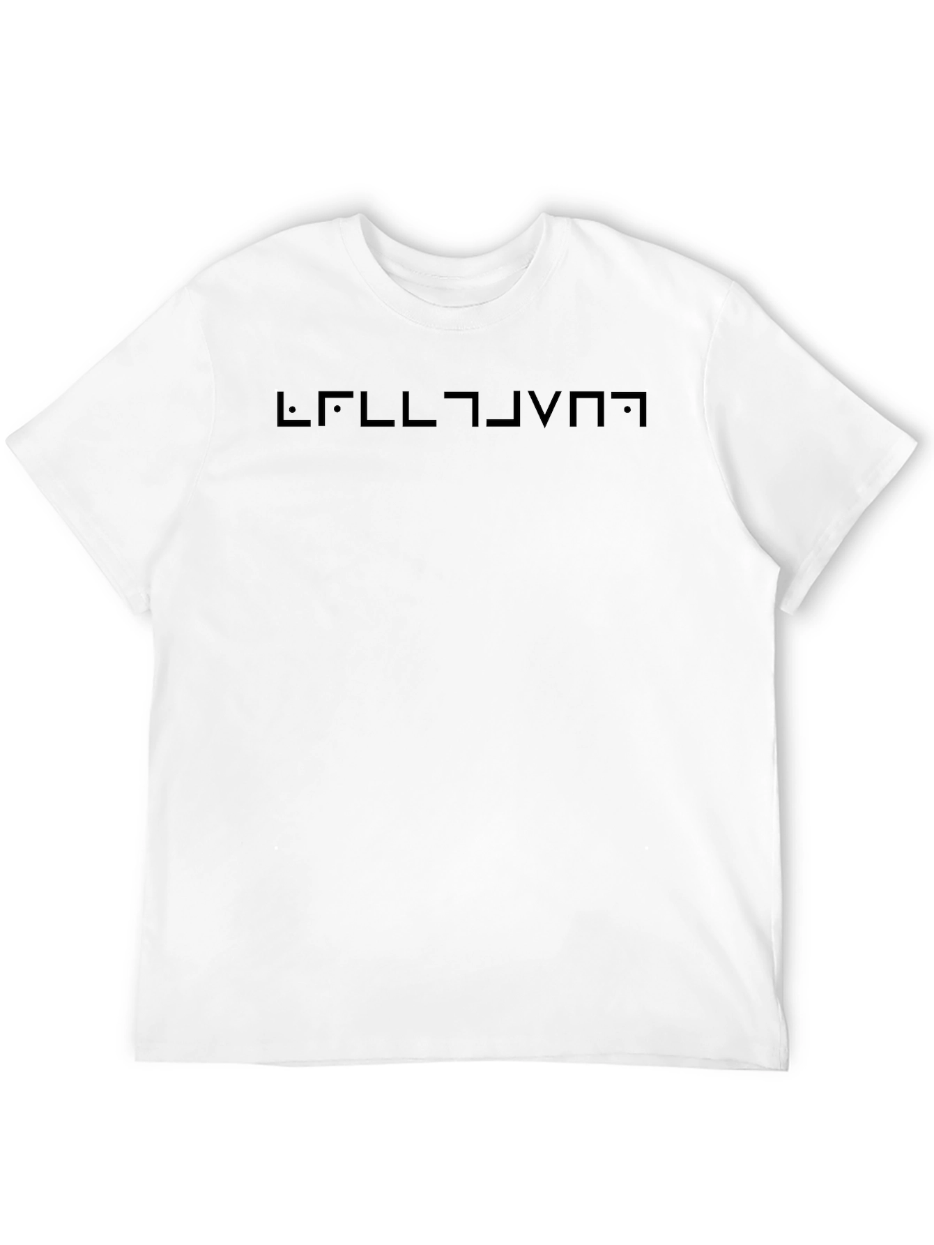 Black Men's Black T-Shirt with Alien Text Design view 12