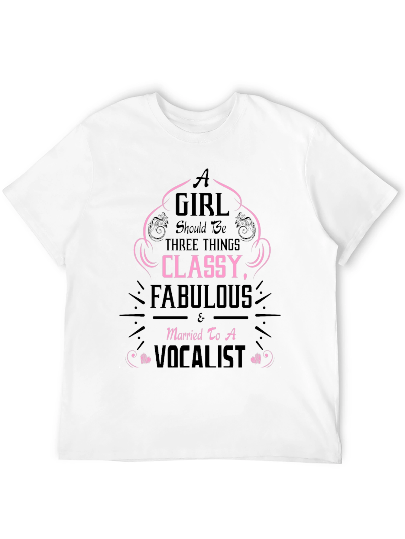 Black Classy Vocalist T-Shirt - Graphic Tee view 12