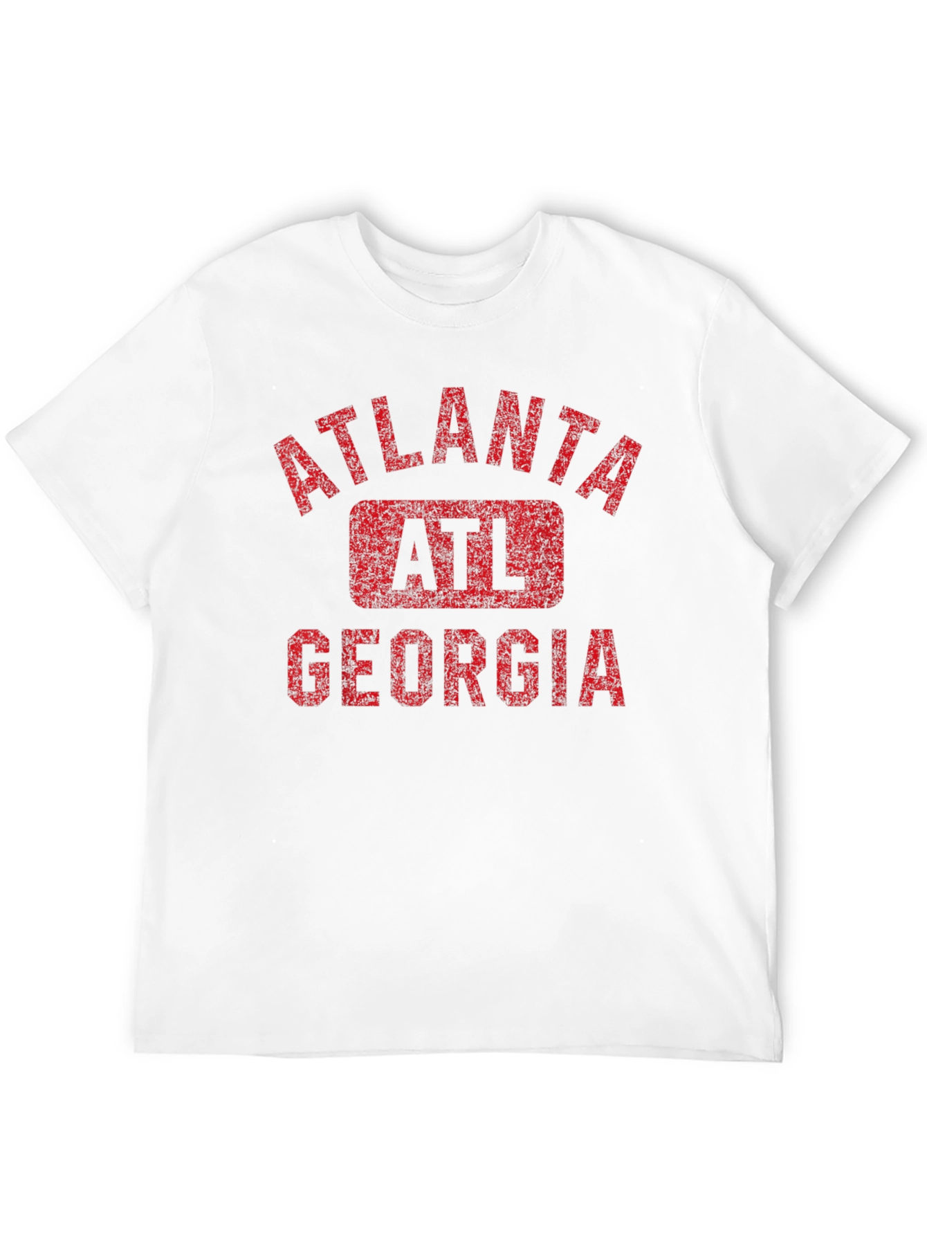 Black Atlanta Georgia Men's Black Graphic T-Shirt view 12