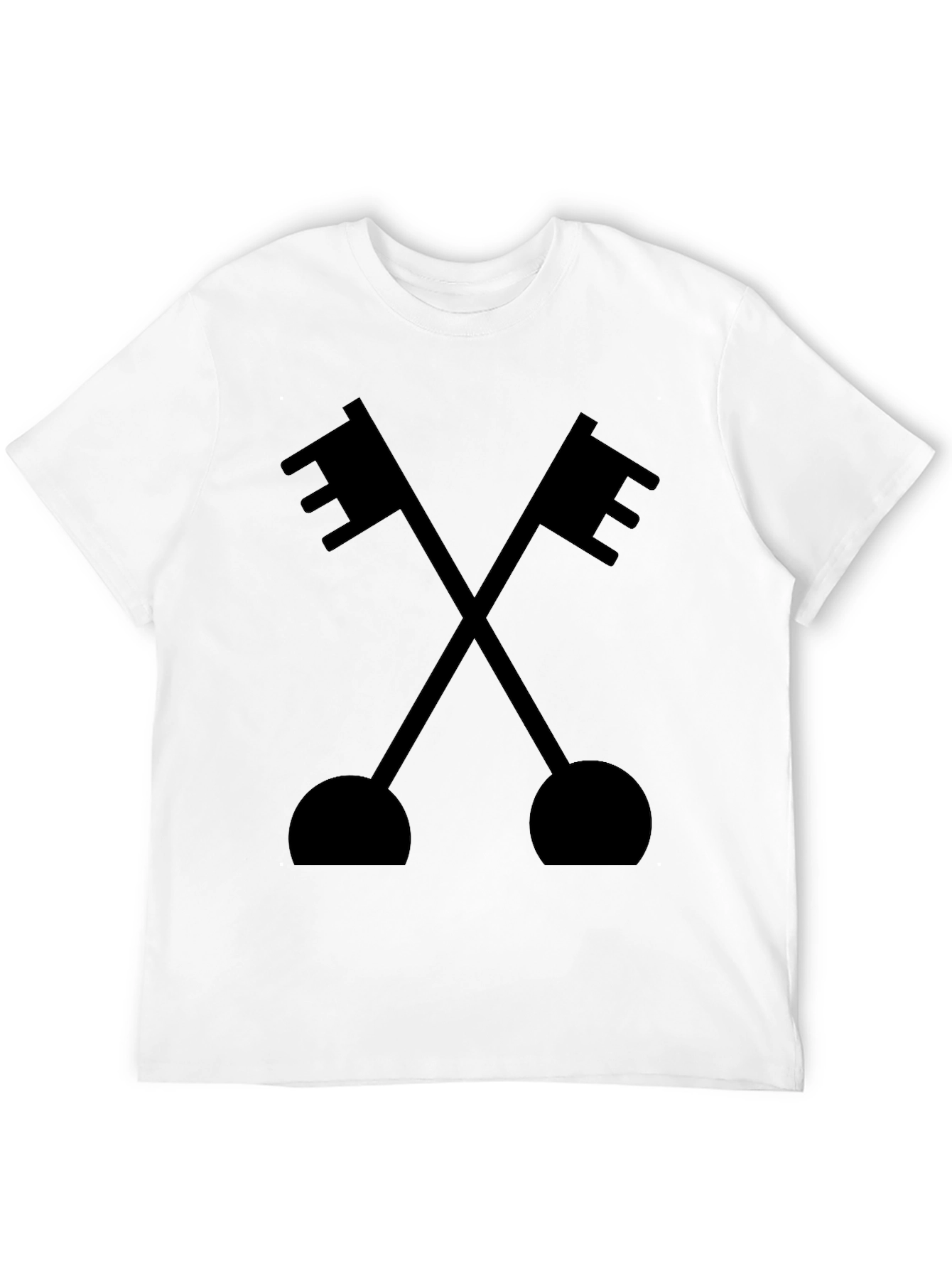 Black Crossed Keys Graphic Tee - Classic Black T-Shirt view 12