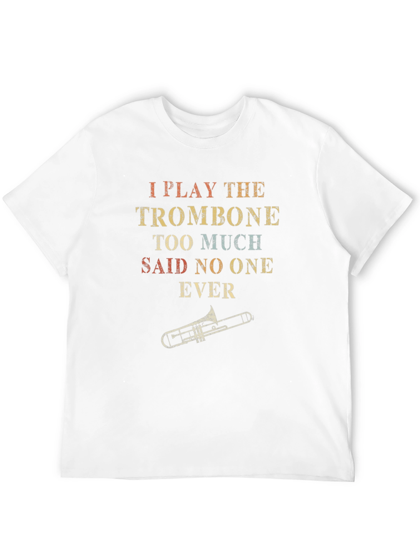 Black Trombone Player Graphic Tee - Music Lover T-Shirt view 12