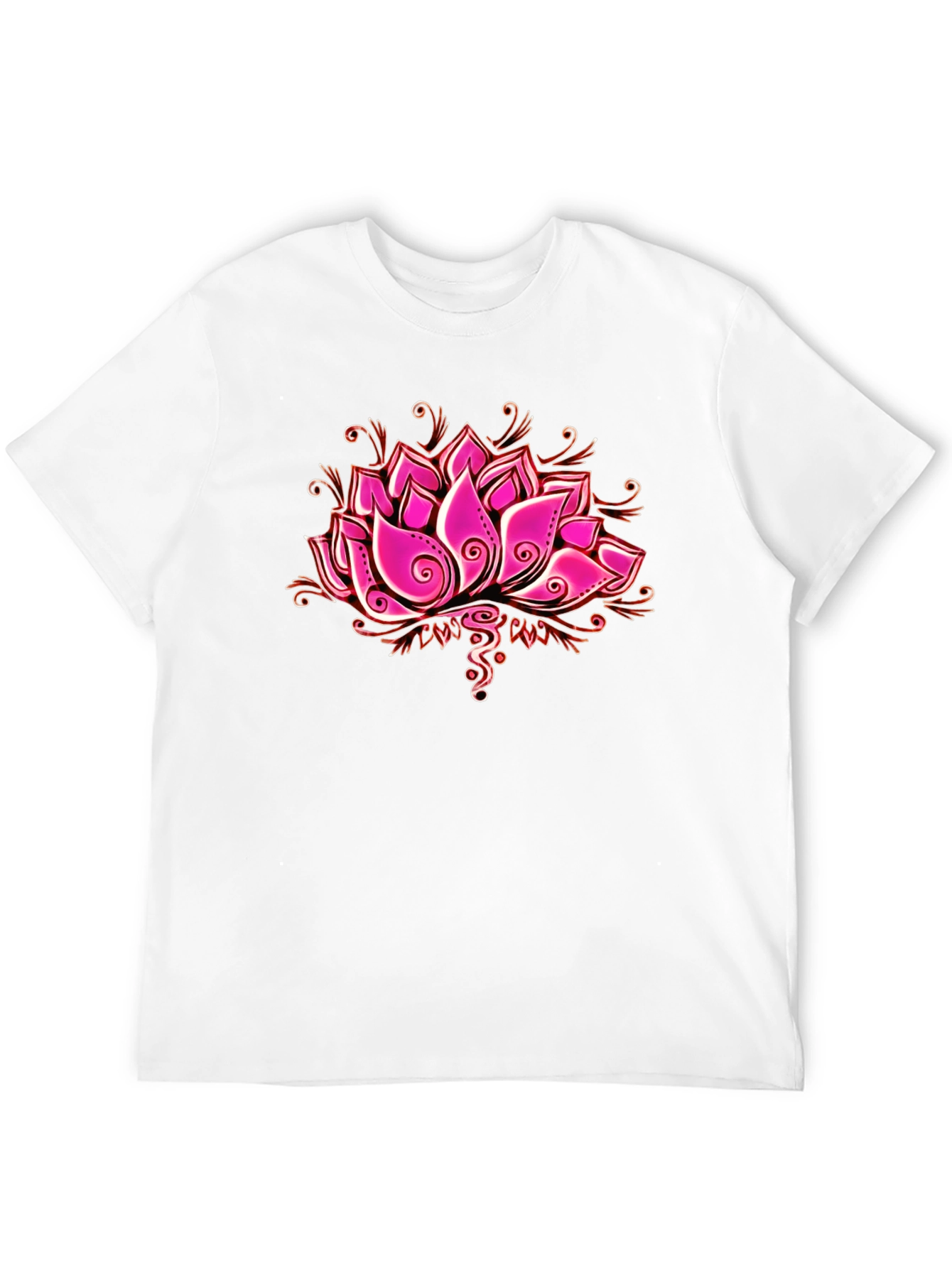 Black Lotus Flower Graphic T-Shirt view 12