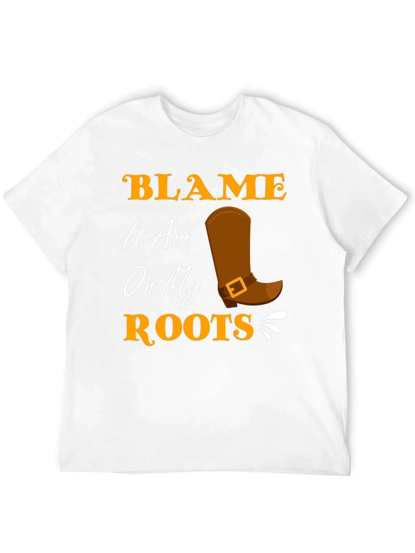 Black Blame It All On My Roots Black T-Shirt view 12