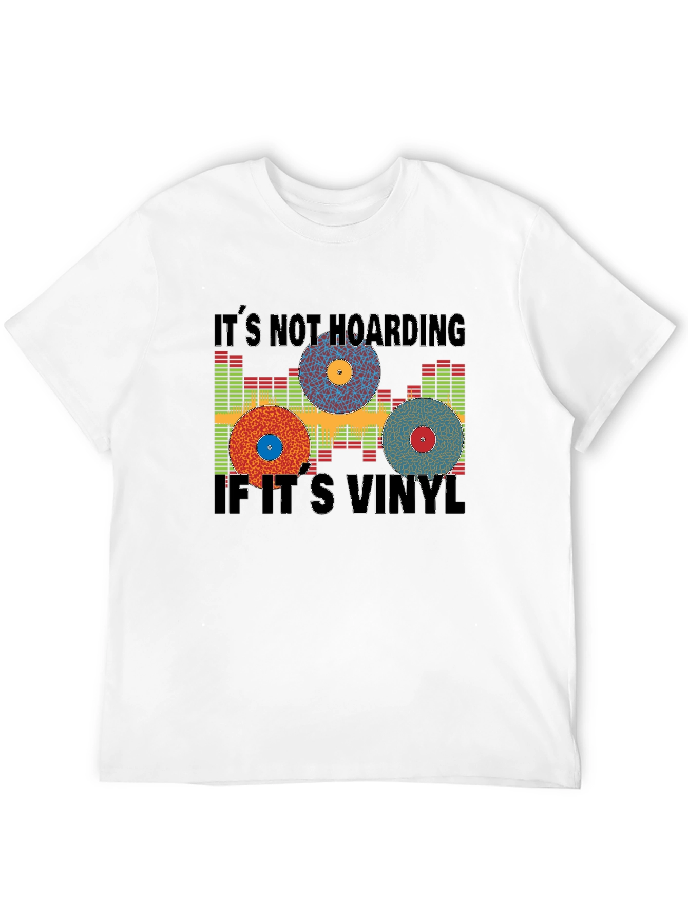 Black It's Not Hoarding if It's Vinyl Black T-Shirt view 12
