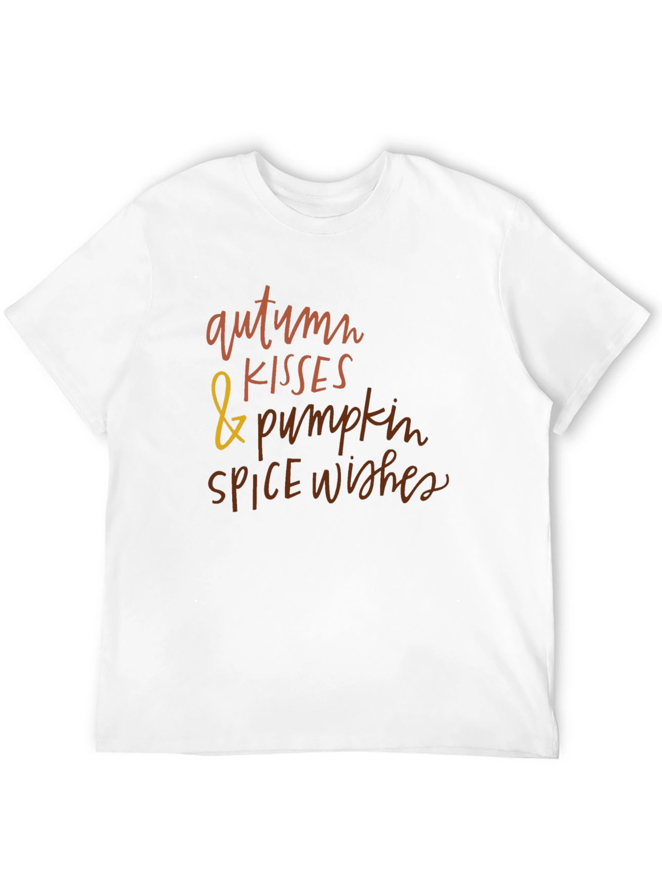 Black Autumn Kisses & Pumpkin Spice Wishes T-Shirt view 12