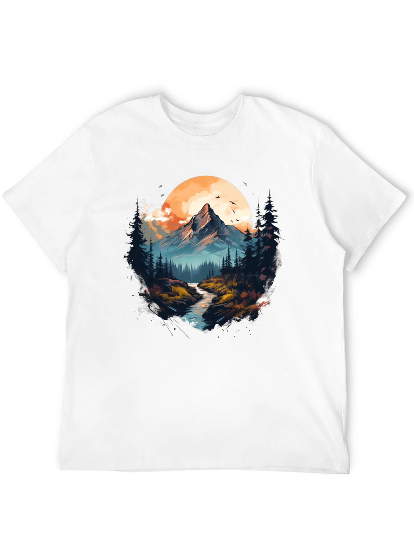 Black Mountain River Graphic T-Shirt - Nature Lover's Tee view 12