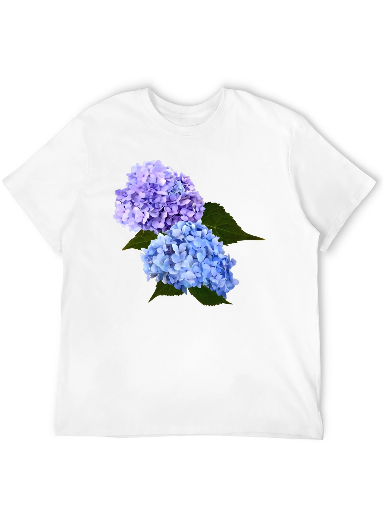 Black Floral Hydrangea T-Shirt - Stylish Mens Tee view 12
