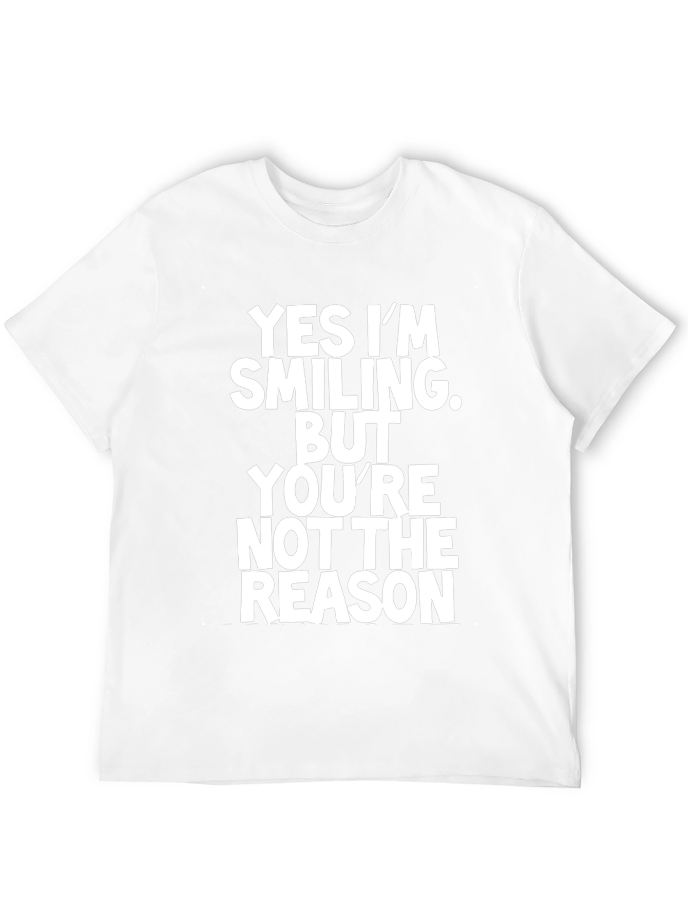 Black Funny Sarcastic Graphic Tee - Yes I'm Smiling T-Shirt view 12