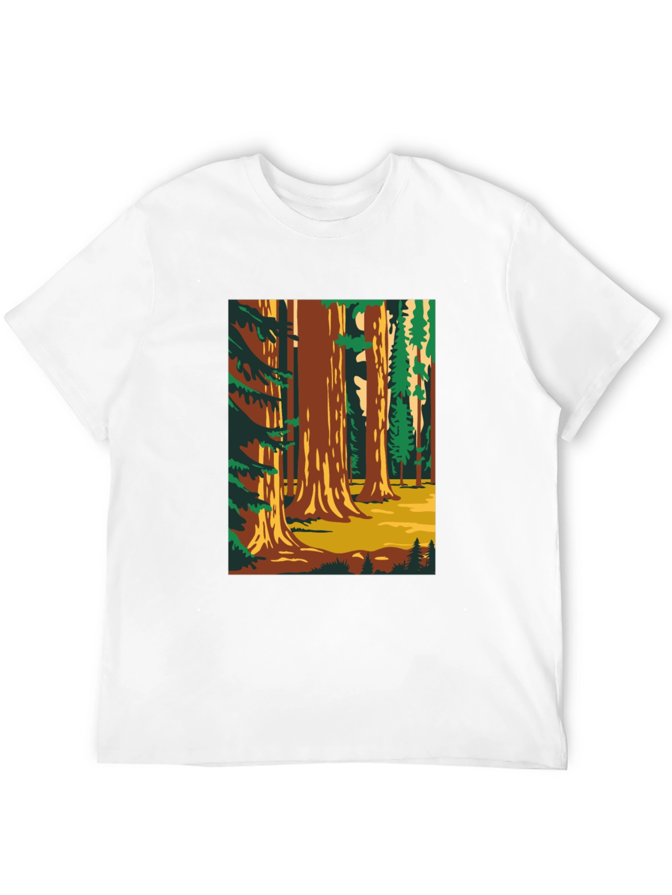 Black Sequoia Forest Graphic T-Shirt - Nature Lover Tee view 12