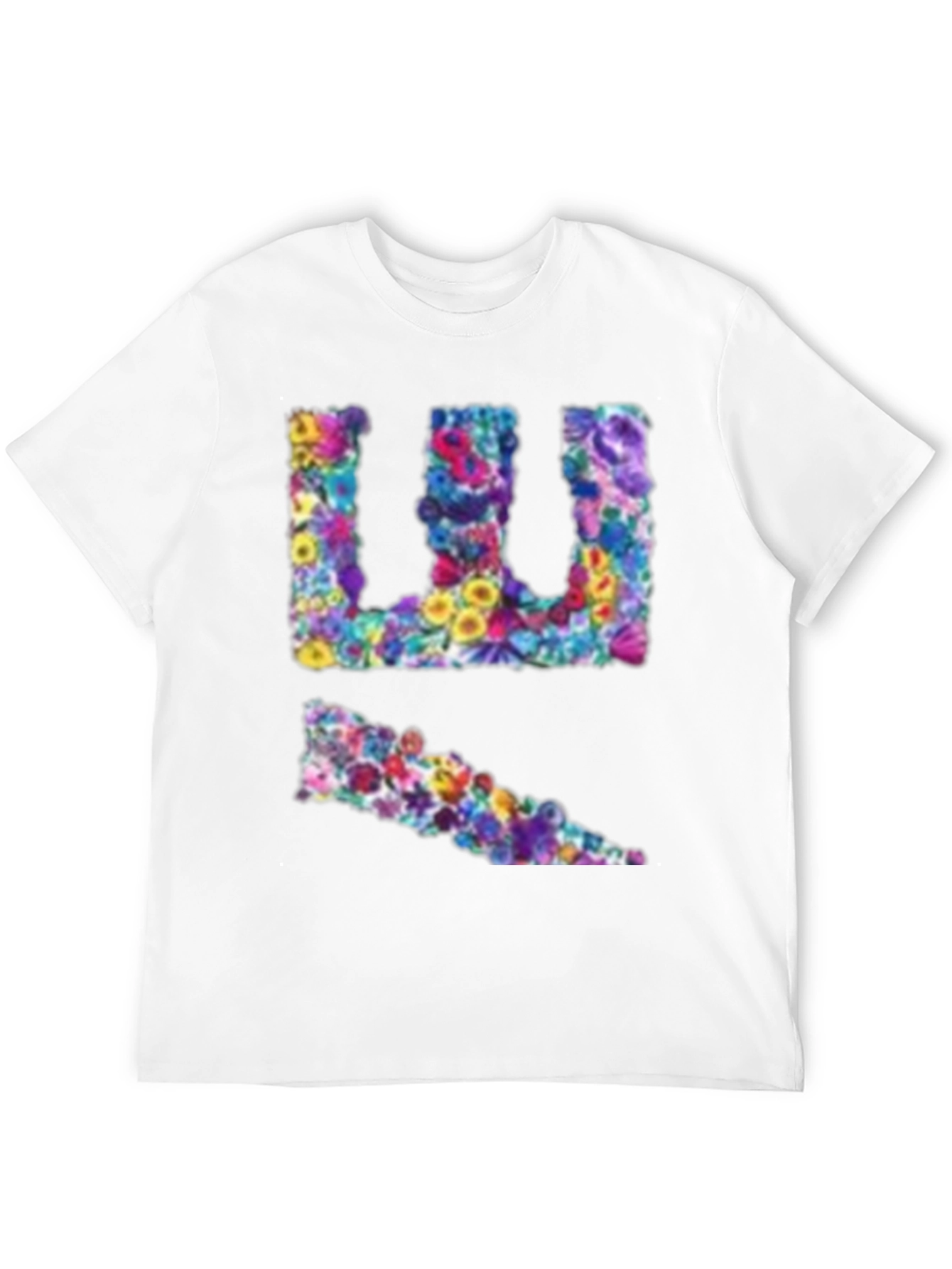 Black Floral Initial T-Shirt - Stylish Custom Tee view 12